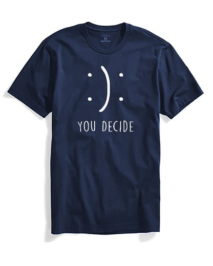 ADRO You Decide Mens Printed T-Shirts (RNR-M-DEC-NB_Navy)