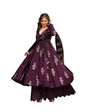 Wedani Rayon Anarkali Dress with Plazzo Pant for Women Wine