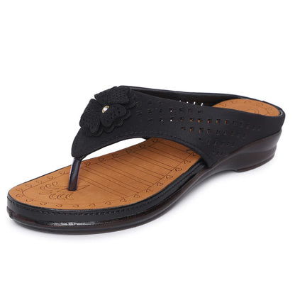 Ortho Joy WomenS Extra-Soft Comfortable Fancy Slippers - Black