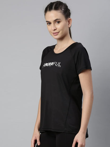 Enamor Athleisure Womens Polyester Relaxed Fit Long Length Raglan Sleeves Scoop Neck Quick Dry 4 Way Stretch Antimicrobial Grap