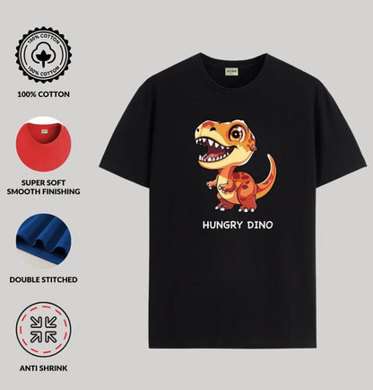 ADRO T Shirts for Boys & Girls || Dinosaur Printed T-Shirt || Ages 3-14 || 100% Cotton Round Neck Tshirt for Boys & Girls||KRN-D