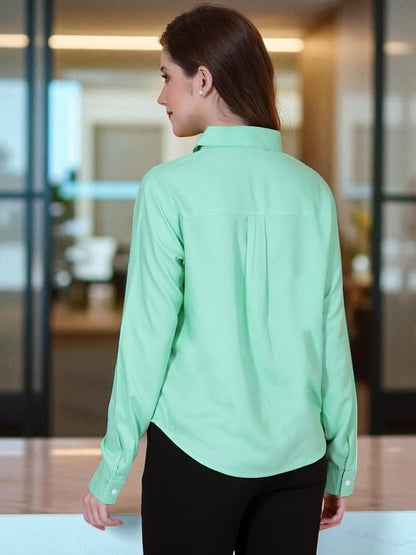 OOMPH! Formal Shirts for Women, Green