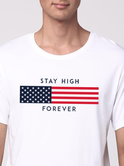 ADRO Mens Flag Printed Cotton T-Shirt_RN24-L2-FLAG-WH