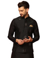 Kisah Nehru Jacket For Men  Embroidered Cotton Blend Modi Jacket | Ethnic & Formal Waist Coat For Weddings, Parties & Office Wea