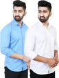 Tee Projekt Premium Plain Cotton Shirt for Men | Cotton Shirt | Casual Shirt | Solid Shirt | Full Sleeves | Formal Shirt (NS-ST1