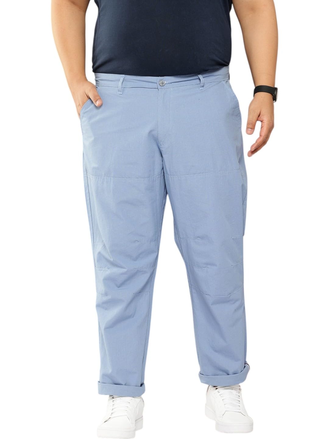 Thomas Scott Mens | Plus Size | Regular Fit | 100% Cotton | Breathable Fabric | Solid Color | Trouser | Chino | Casual Pants fo
