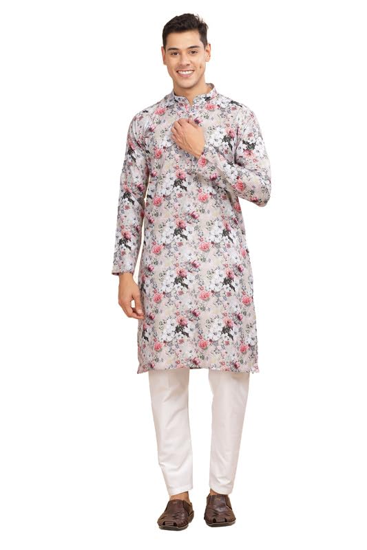 Be Active MenS Cotton Blend Regular Kurta (My0020 0_Multicolour
