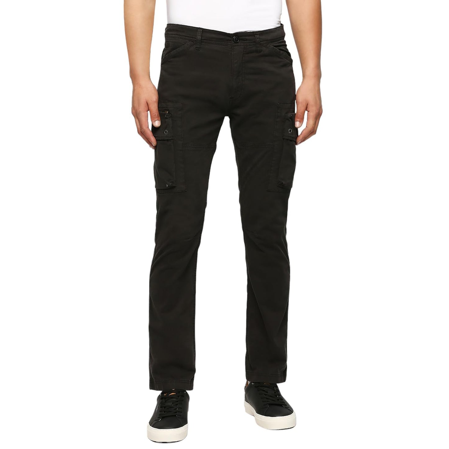 Pepe Jeans MenS Straight Casual Pants (Pm211675_Black