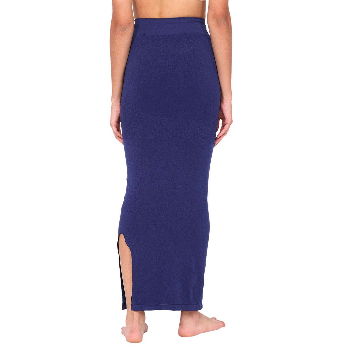 Zivame All Day Seamless Mermaid Saree Shapewear with Removable Drawcord for Women - Navy Blue1