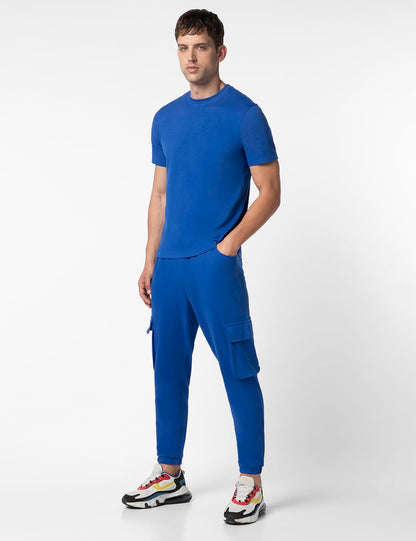 FYLTR Mens Crewneck T-shirt & Cargo Jogger Co-ord Set - 100% Cotton | Half Sleeve T-shirt| Jogger with Side & Cargo Pockets