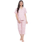 Fabindia Women'S Cotton Mid Thigh Length Casual Regular Night Suit Set (102417101_Pink_L)