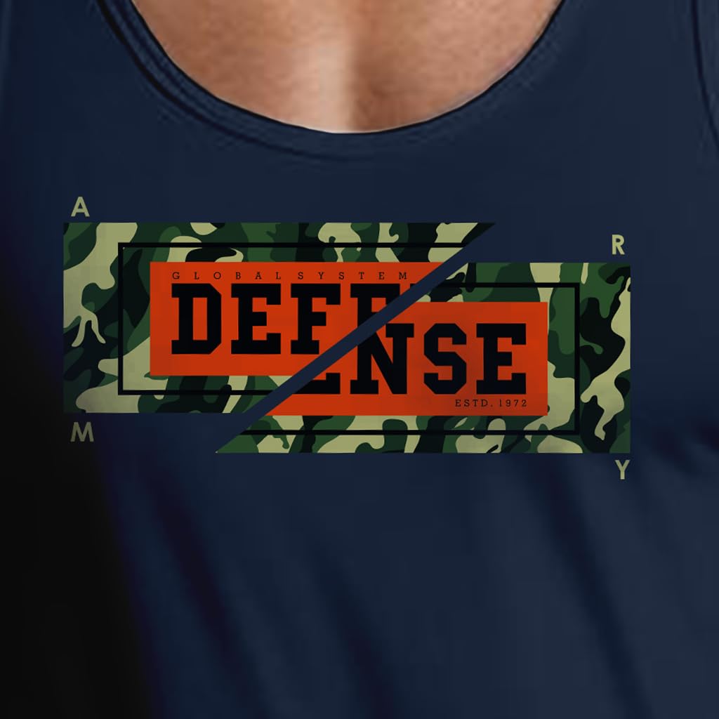 Peppyzone Mens Printed Regular Fit Vest (TT-ArmyP-1092_Navy Blue4