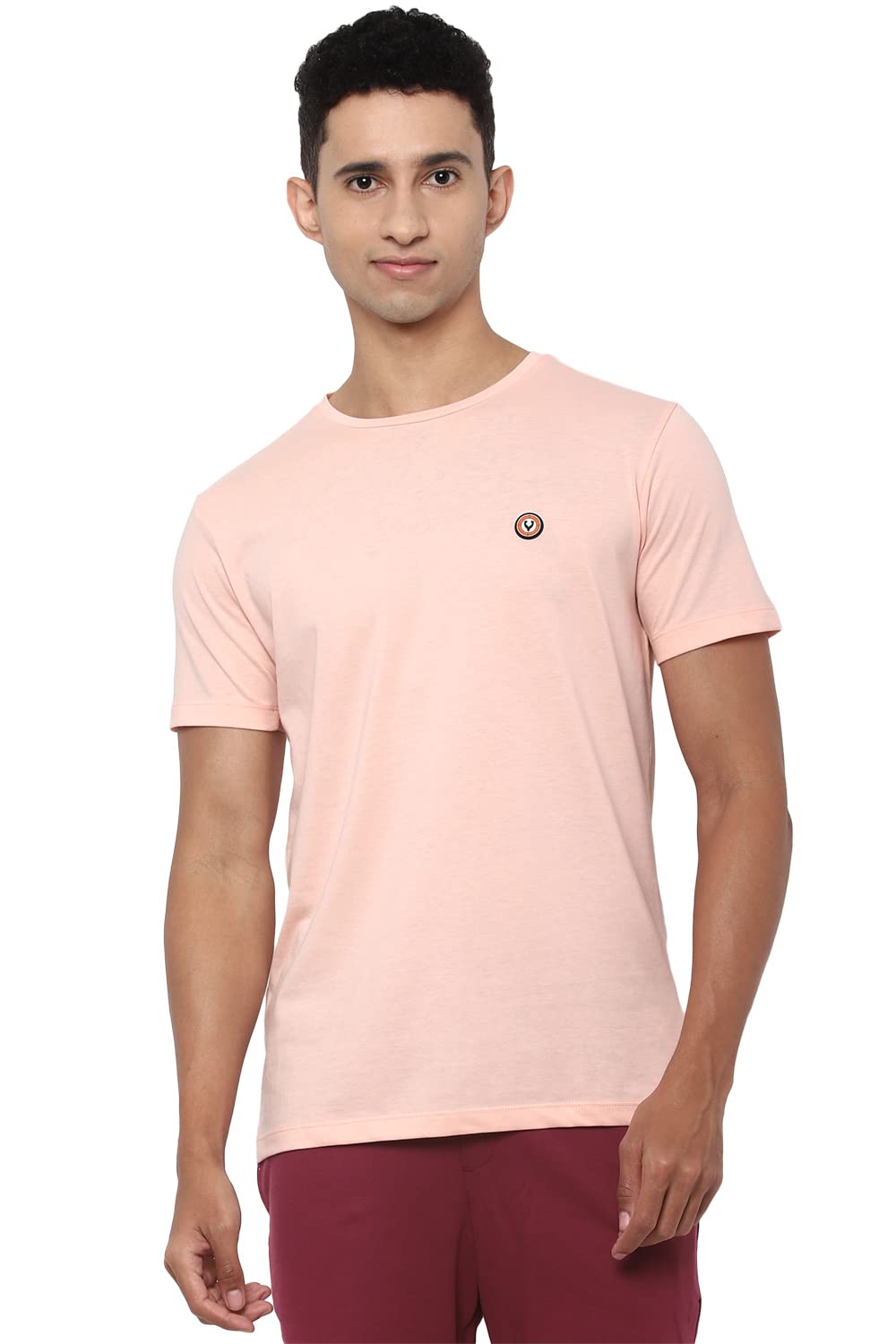 Allen Solly Men Solid Casual Cotton Half Sleeve Short Sleeve T-Shirt