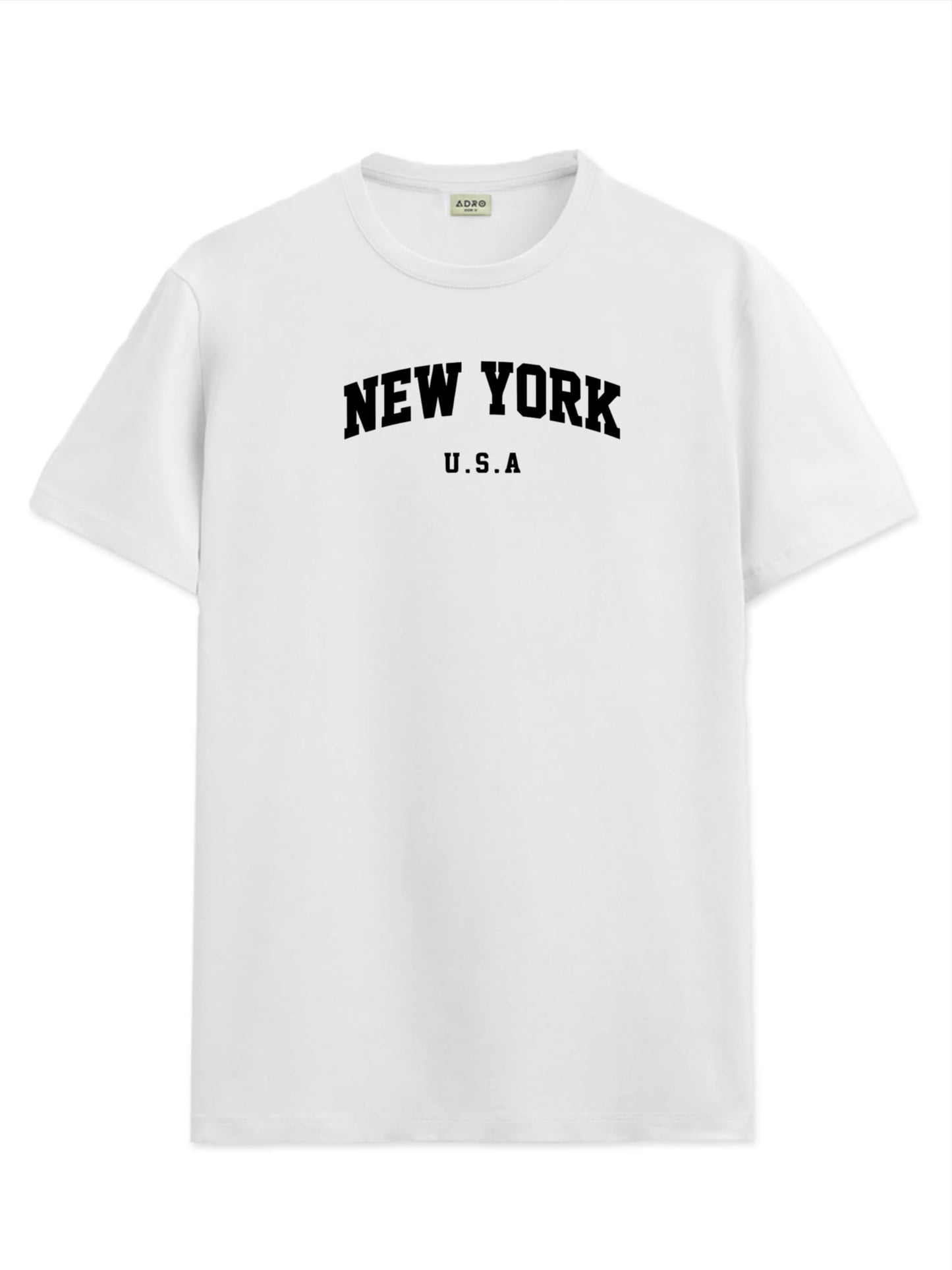 ADRO Mens New York Printed Tshirt for Men - Premium Cotton T Shirt for Men - Urban Stylish T-Shirt in Regular Fit Grey T-Shirt