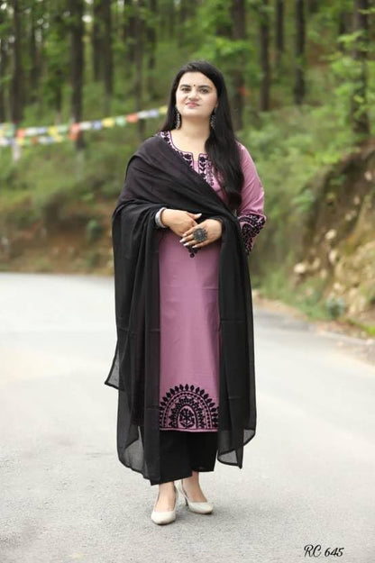 Suppar Sleave Embroidered Salwar Suit For Women Party Kurta Set For Women Modern Ethnic Wear