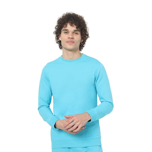Bewakoof MenS Solid Regular Fit Full Sleeve Round Neck Terry Sweatshirt