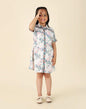 Fabindia Girl's Cotton Shirt Knee-Length Casual Dress (1028747MULTI_Off White