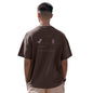 Nobero Men Cotton Graphic Print Oversized Fit T-Shirt (1M-Twrt-C1092_Chocolate Fondant_1