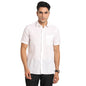 Turtle Men Cotton Linen Silm Fit White Solid Formal Half Sleeve Shirt