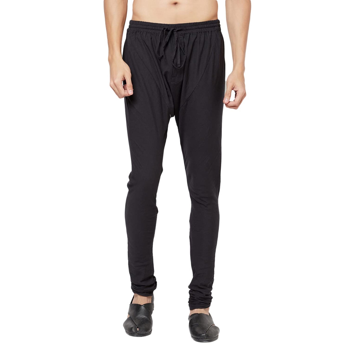 Fabindia Men Zipper Churidar Cotton_S Black