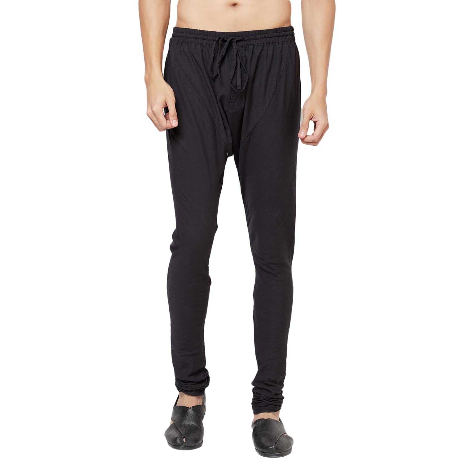 Fabindia Men Zipper Churidar Cotton_S Black