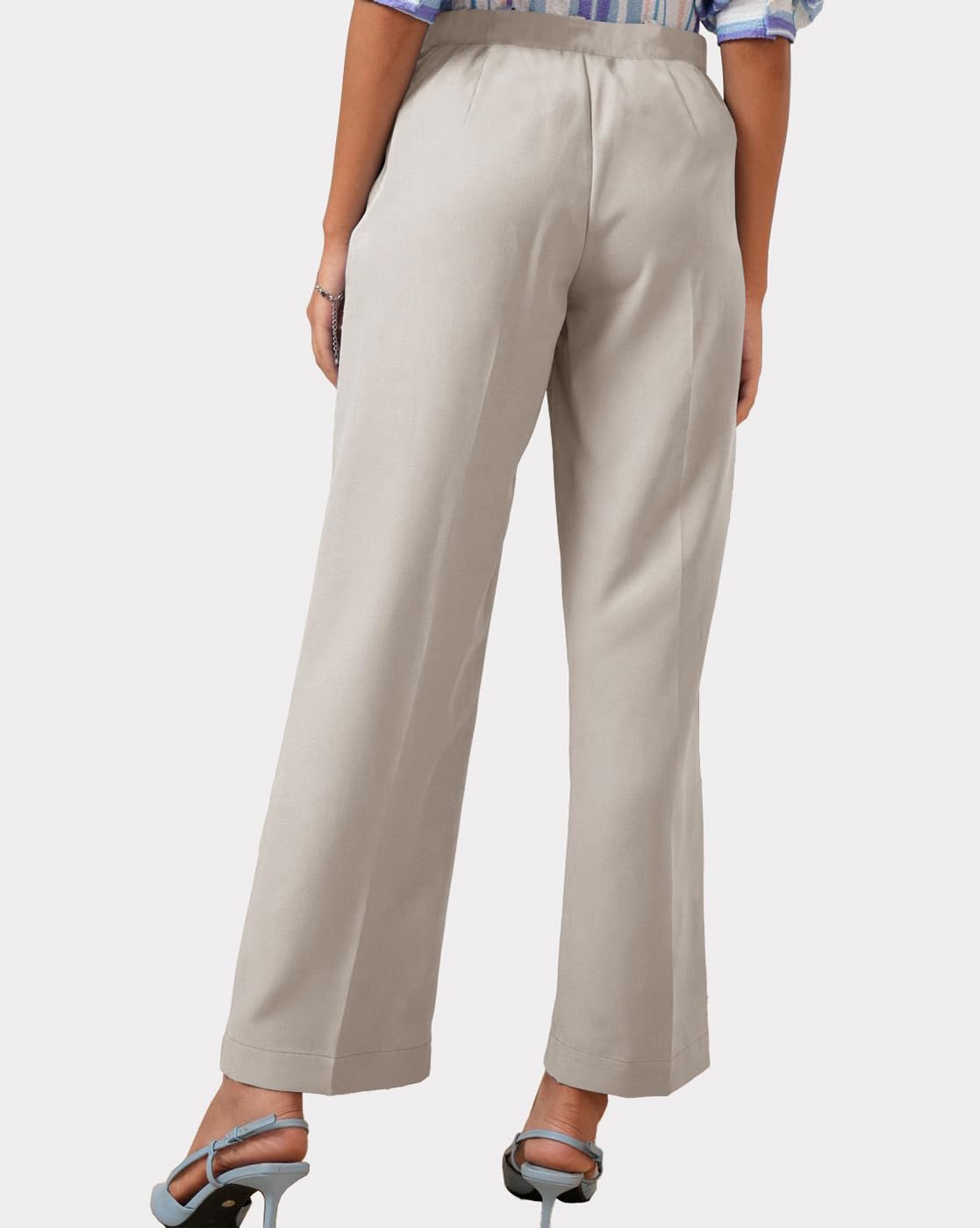 Noble Monk Women Regular Fit Casual Pant| High Waist Trouser | Wide Leg Trousers For Women