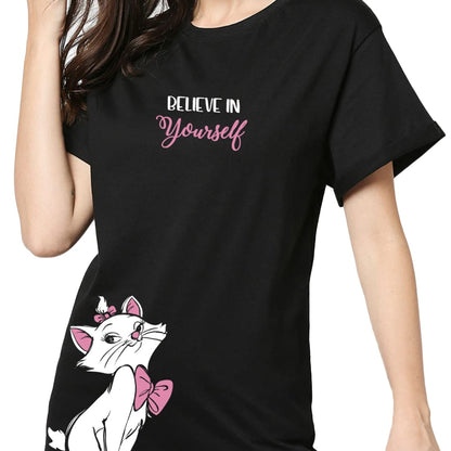 Bewakoof Womens Graphic Printed 100% Cotton T-Shirt - Boyfriend Fit, Round Neck, Half Sleeves
