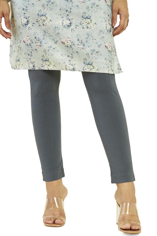 Soch Womens Grey Viscose Solid Straight Pant