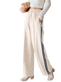 Greciilooks WomenS Relaxed Fit High Rise High-Waist Korean Style Trousers | Elegant Pants | Stylish Formal & Casual Wear White