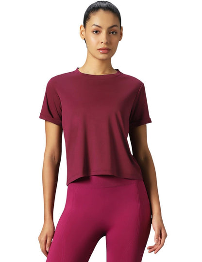 PUMPD Womens Crop Top - Regular fit T-Shirt | Half Sleeve | Activewear for Workout, Casual Wear & Everyday