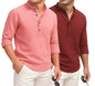 Deelmo Combo Of MenS Cotton Blend Solid Regular Fit Full Sleeve Short Kurta | MenS Trendy Short Kurta Pack Of 2