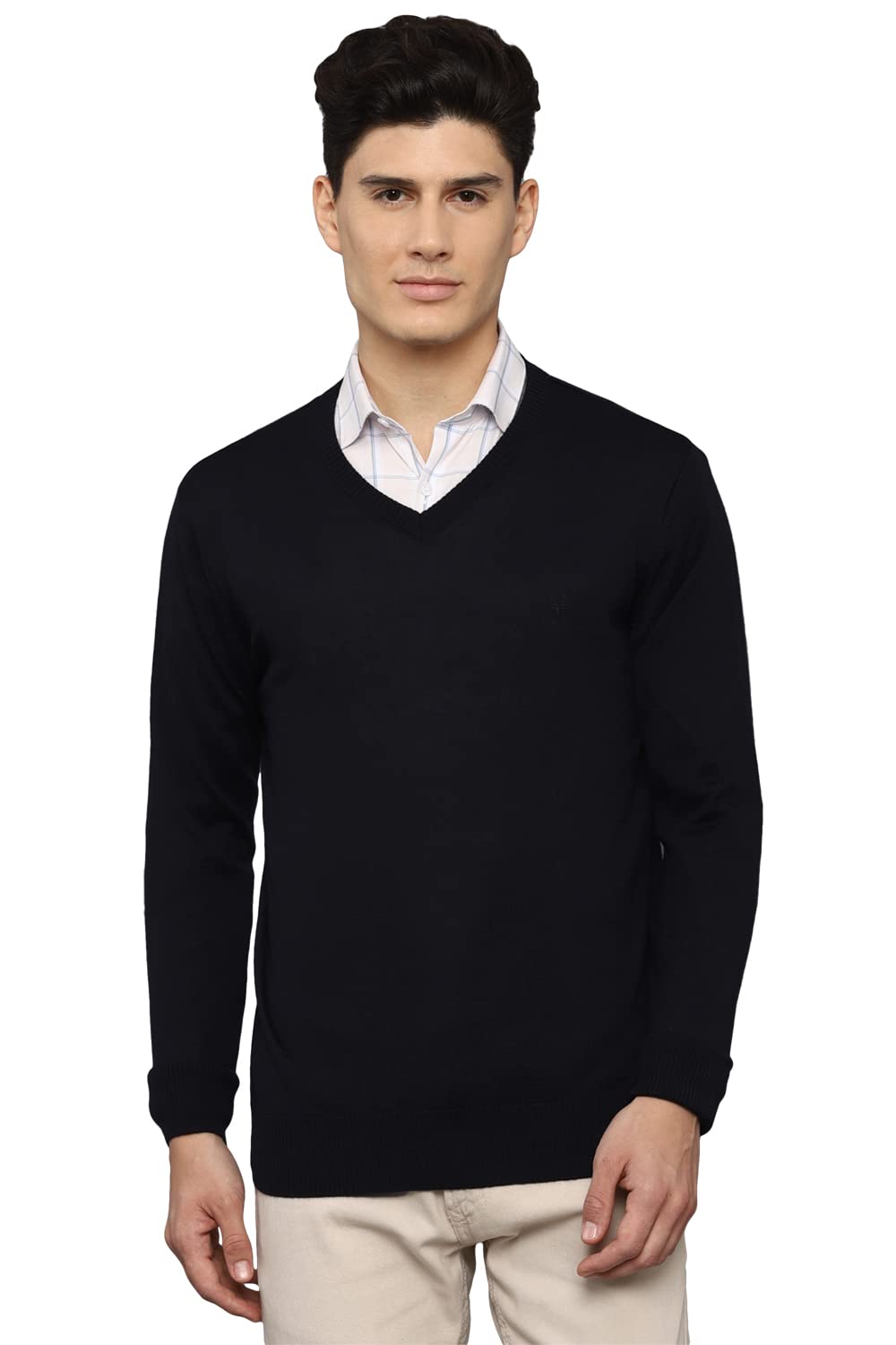 Allen Solly Men Solid Full Sleeve Pullover