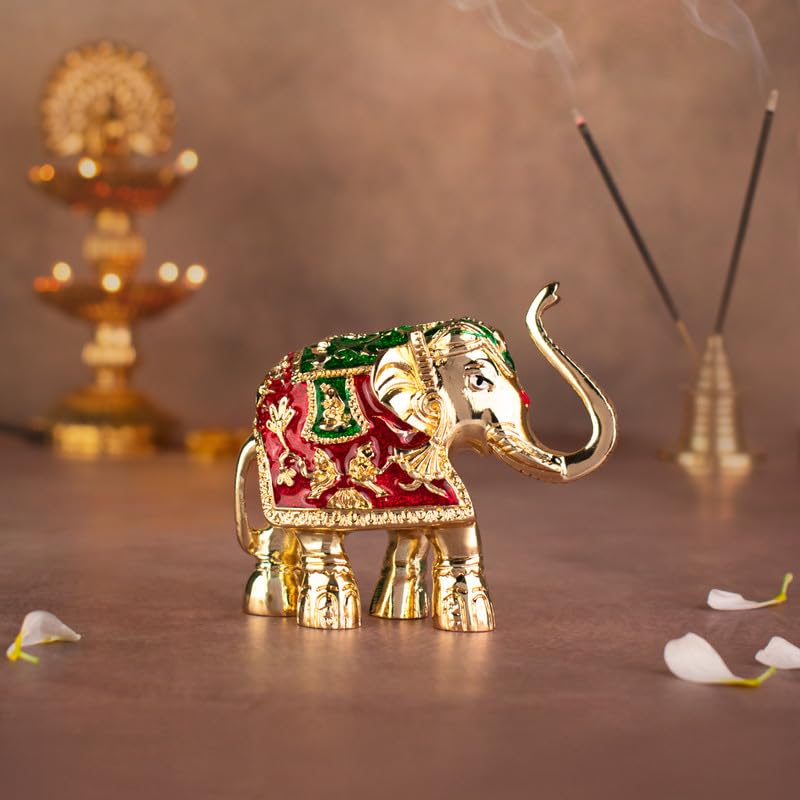 Astrotalk Airavat Dhan-Vridhi Elephant Idol | Vastu Elephant Idol for Abundance, Prosperity & Protection | Aesthetic Home Decor for Living Room & Office | Good Luck Gift for Man & Woman
