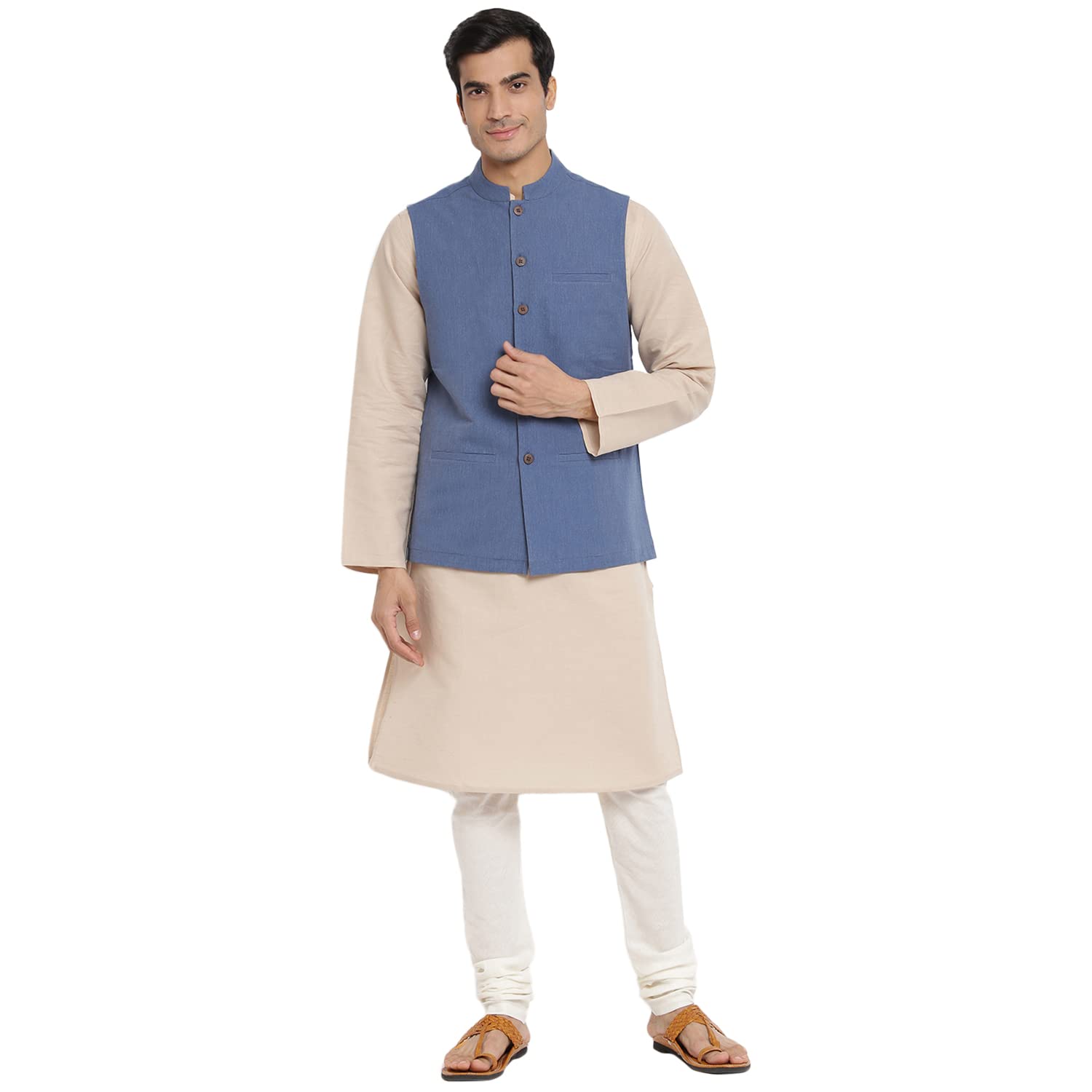 Fabindia Men Firdaus Nehru Jacket Cotton_XS