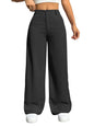 Toochki Trousers for Women | Womens High Waist Pant | Korean Style Trouser | Black
