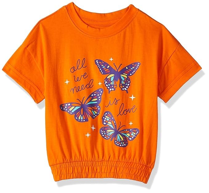 T2F Girls Cotton Printed Regular Fit Crop Top (Pack of 5)