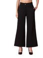 OOMPH! Women Trouser | Wide Leg High Waist Trousers | Solid Formal & Casual Pants with Front Patch Pockets | Officewear, Travel,