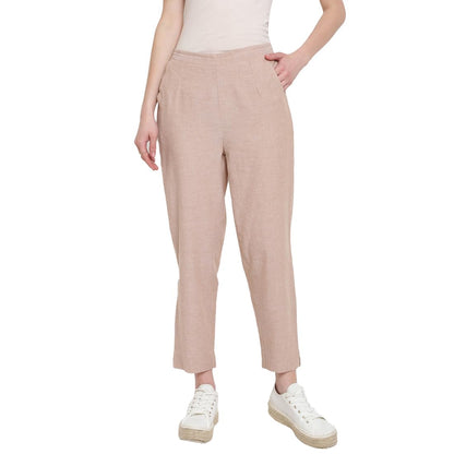 Fabindia WomenS Regular Pants (209061901_Beige