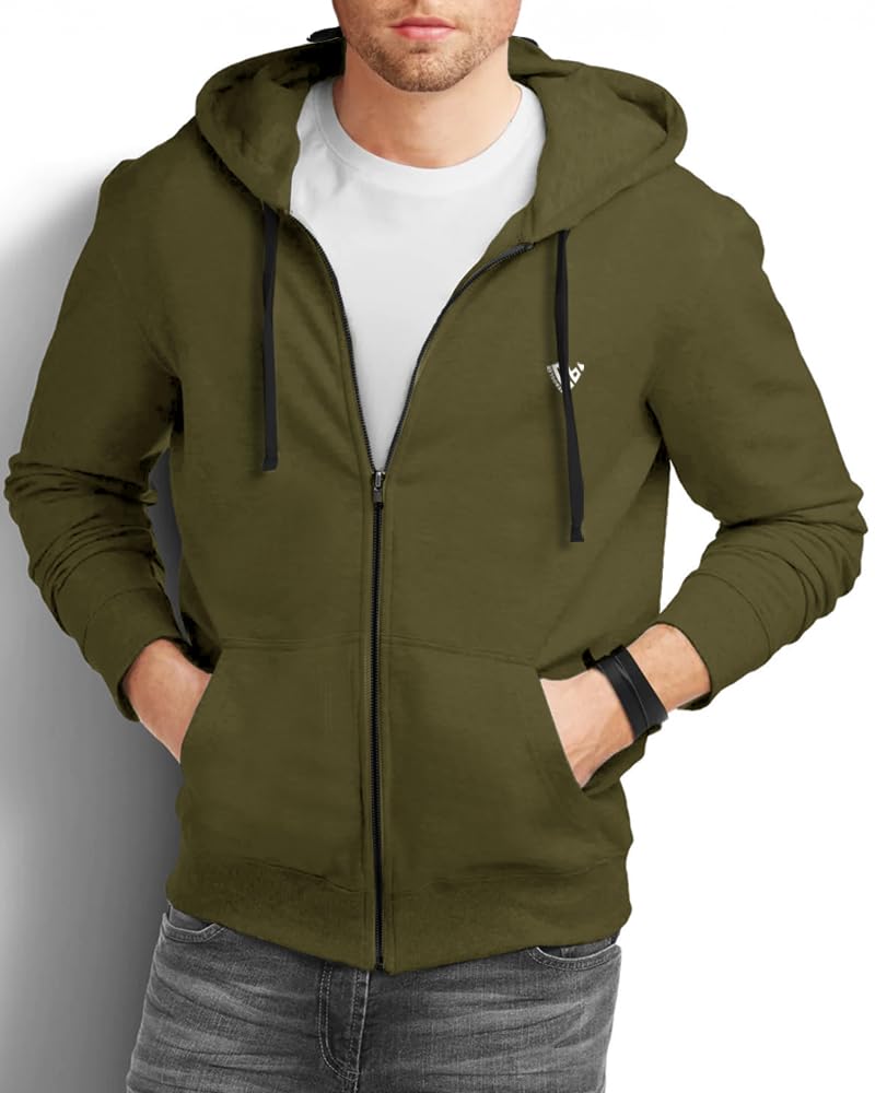 Noble Monk MenS Casual Hoodie | Casual Solid Full Sleeves Men Stylish Hoodie | Zipper Hoodie For Winter | Hooded Sweatshirt For