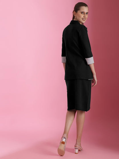 Selvia Womens Co-ords Set|Lycra Blazer & Skirt Set|Casual Co-ords Set for Women|Two Piece Co-ord Set|Blazer & Skirt Set(692CTK1