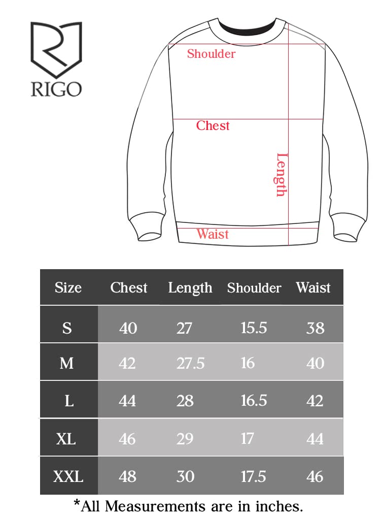 RIGO Mens Cotton Round Sweatshirt (SW08231180_Wine