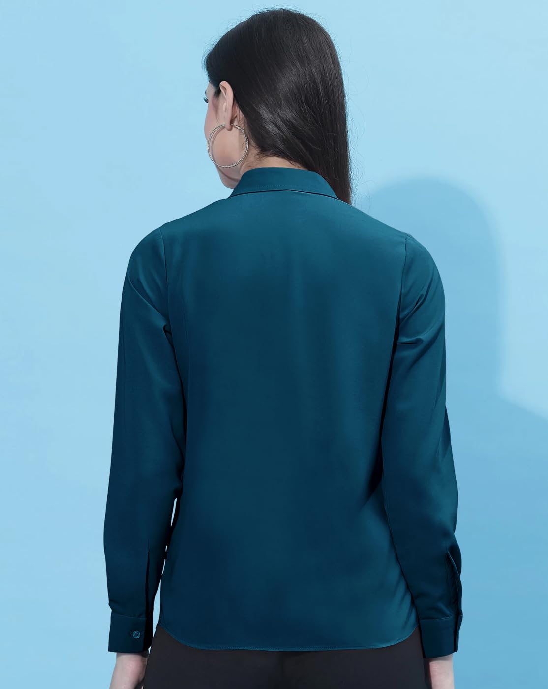 Noble Monk Women Regular Fit Solid Spread | Collar Casual Shirt | Solid Pattern | Formal Shirt For Women