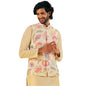 Kisah Nehru Jacket For Men  Printed Cotton Blend Modi Jacket | Ethnic & Formal Waist Coat For Weddings, Parties & Office Wear
