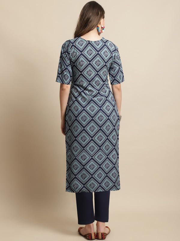 Pinkmint Crepe Casual Style Women Kurta With Pant Fancy Printed Kurti For Women Trendy Kurti Ll (Pack Of 2)
