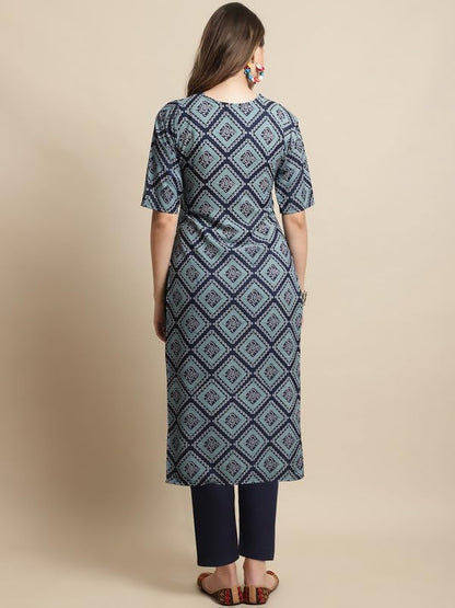 Pinkmint Crepe Casual Style Women Kurta With Pant Fancy Printed Kurti For Women Trendy Kurti Ll (Pack Of 2)