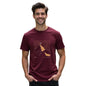 Nobero MenS Graphic Printed Regular Fit T-Shirt (1M-Twts-C1163-Pbl_Wine Red