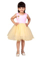 Aarika Girls Pink Color Solid Net Frock