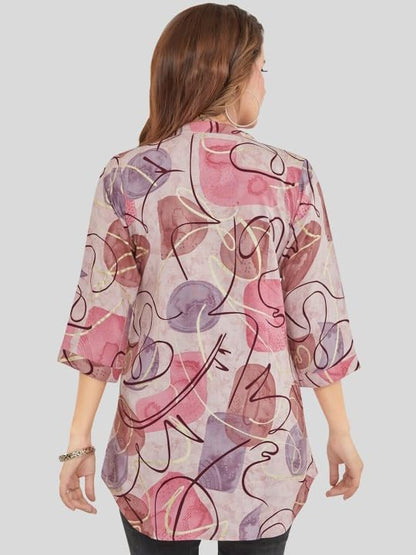 PATLANI Womens Digital Letest Floral Print Rayon Full Stitched Top/SIRT.