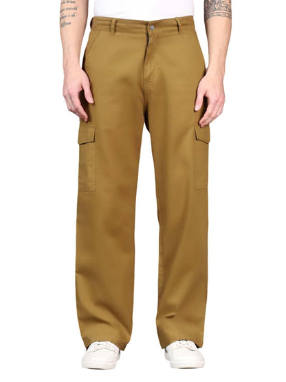 Kotty MenS Cargo Pants | Cotton Cargo Pants For Men | Comfortable & Stylish Cargos(Brown,30)