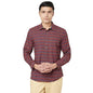 Fabindia MenS Printed Slim Shirt_Red M